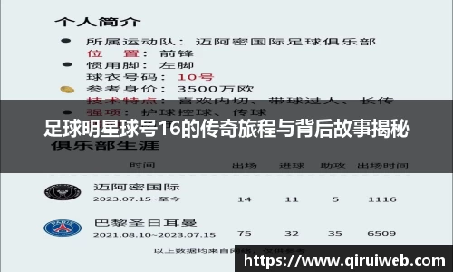足球明星球号16的传奇旅程与背后故事揭秘